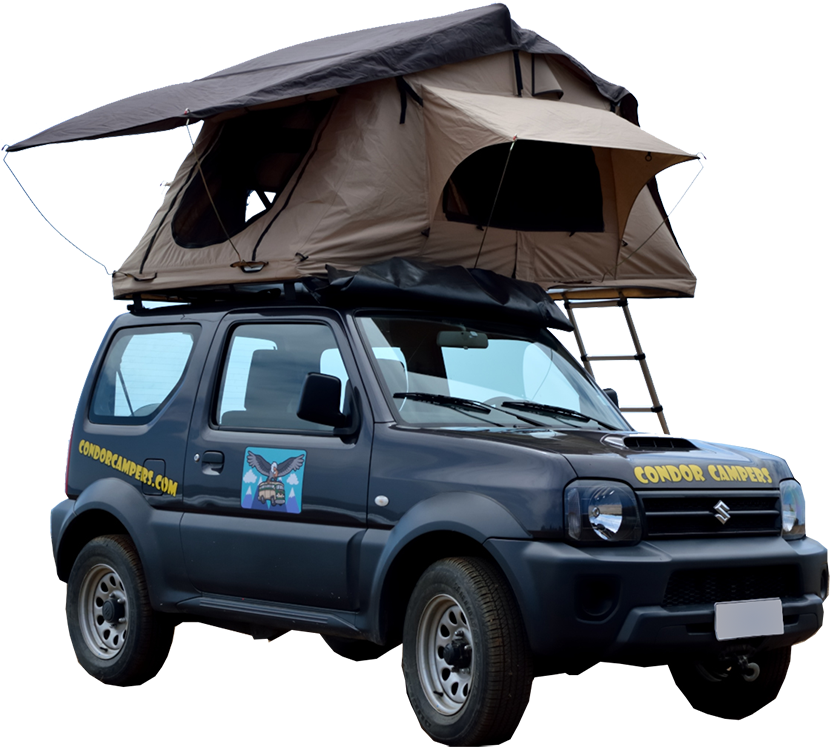 Condor Popup With Rooftop Tent Open - Suzuki Jimny Roof Top Tent Clipart (940x791), Png Download