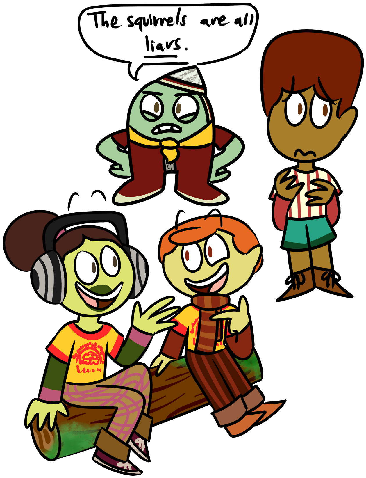 Drew These On The Plane Ride Home, But Didn't Finish - Cartoon Clipart (1280x1663), Png Download