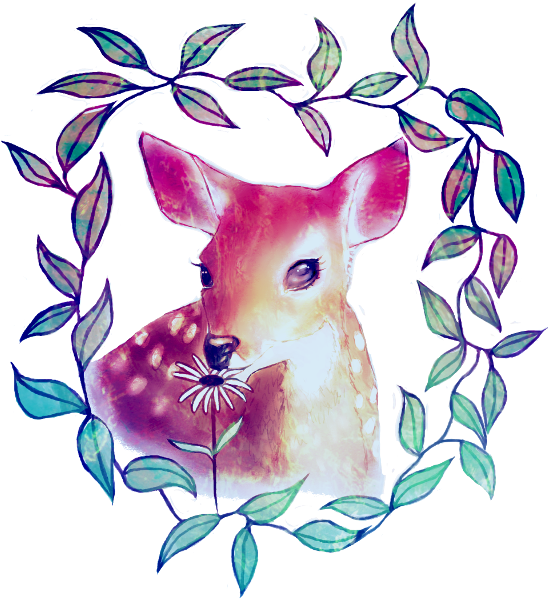 Georgiabrownillustration - Deer Clipart (600x610), Png Download