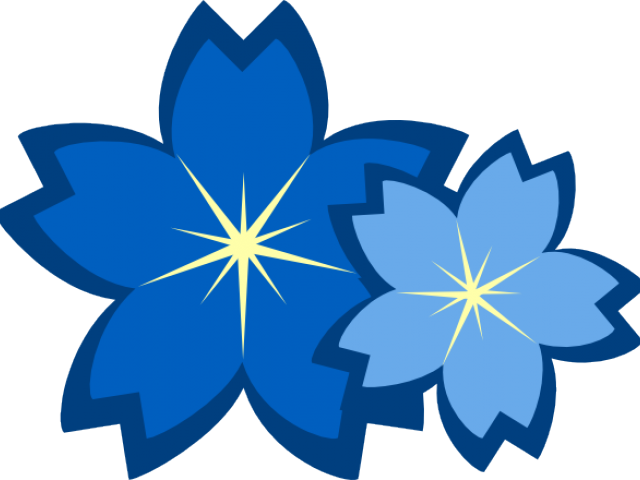 Blue Flower Clipart Blank - Clip Art - Png Download (640x480), Png Download