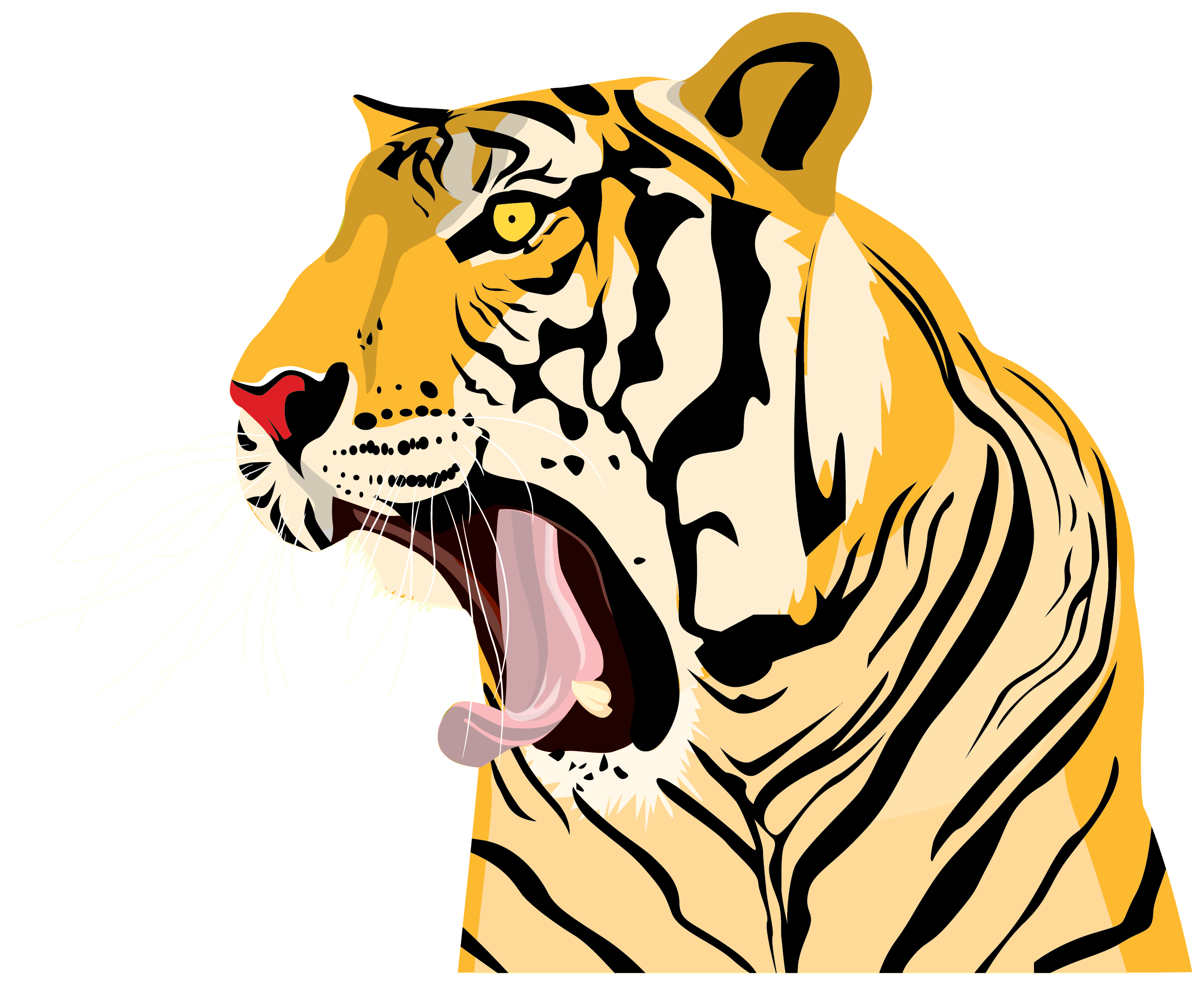 Clipart Tiger Roaring - Roaring Tiger Transparent Logo - Png Download (3508x2480), Png Download
