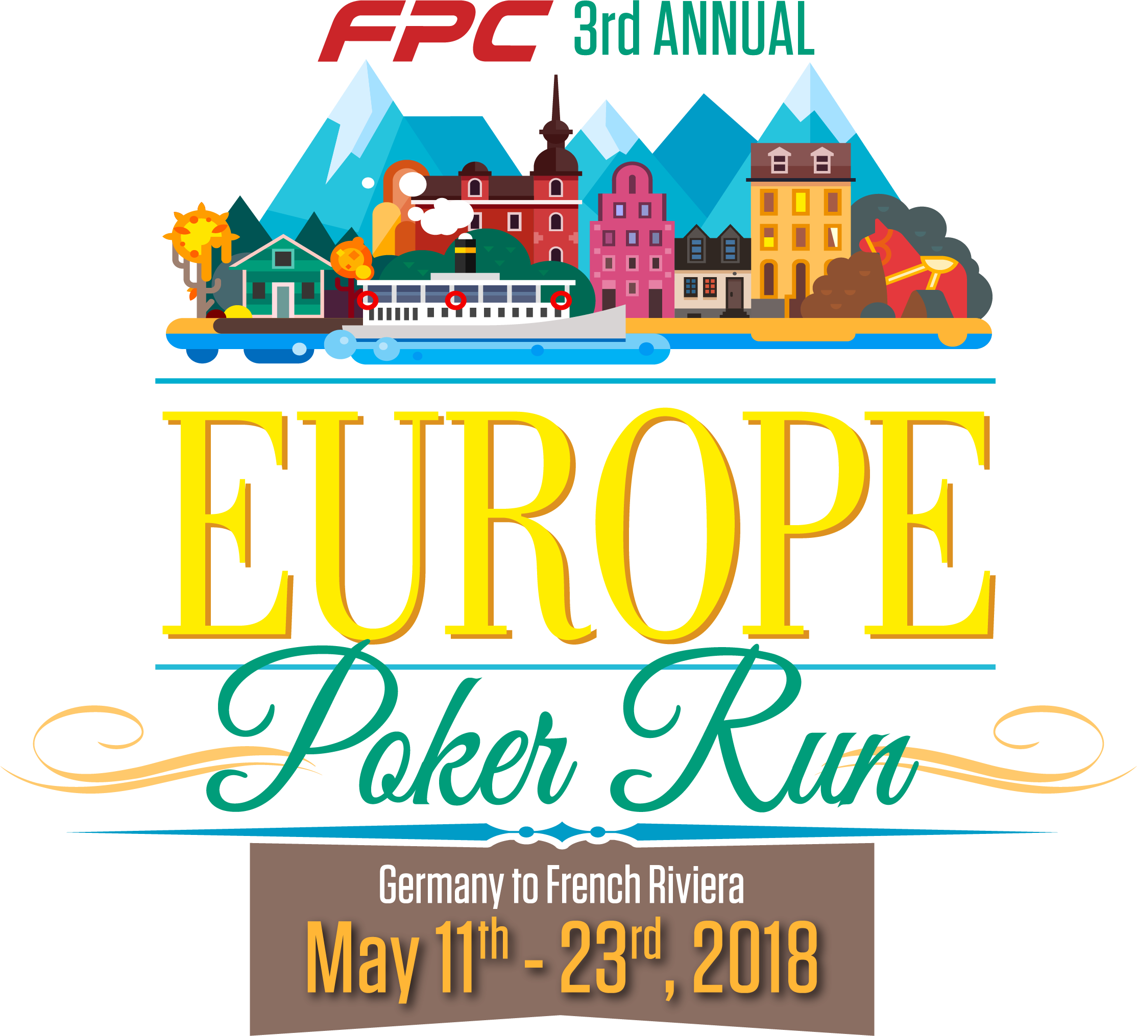 3rd Annual Europe Poker Run Clipart (2227x2030), Png Download