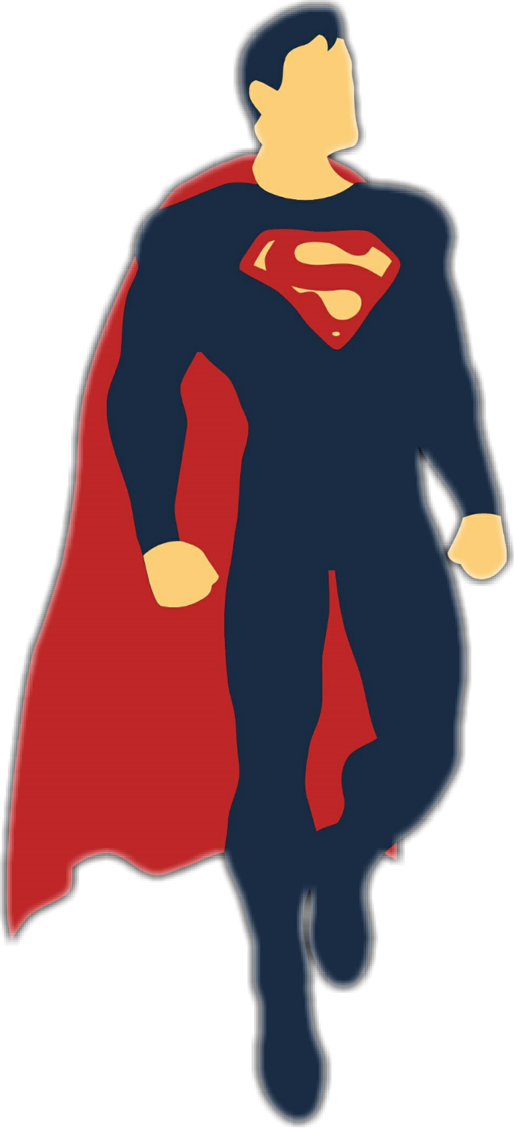Red Sticker - Superman Clipart (1024x2244), Png Download