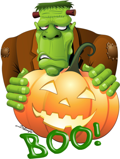 Halloween Frankie - Halloween Cartoon Frankenstein Clipart (630x630), Png Download