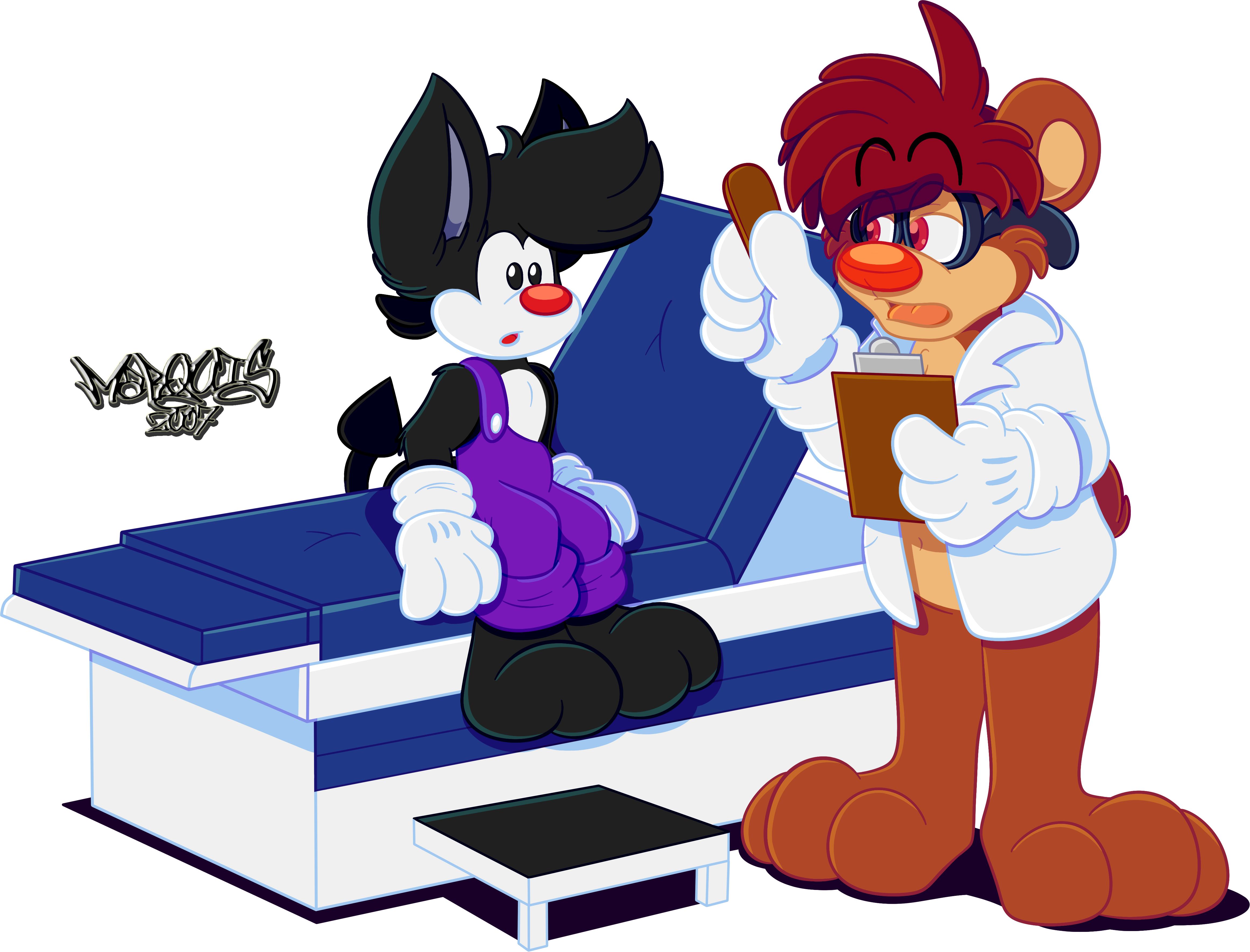 Doctor Checkup Part - Cartoon Clipart (4649x3543), Png Download