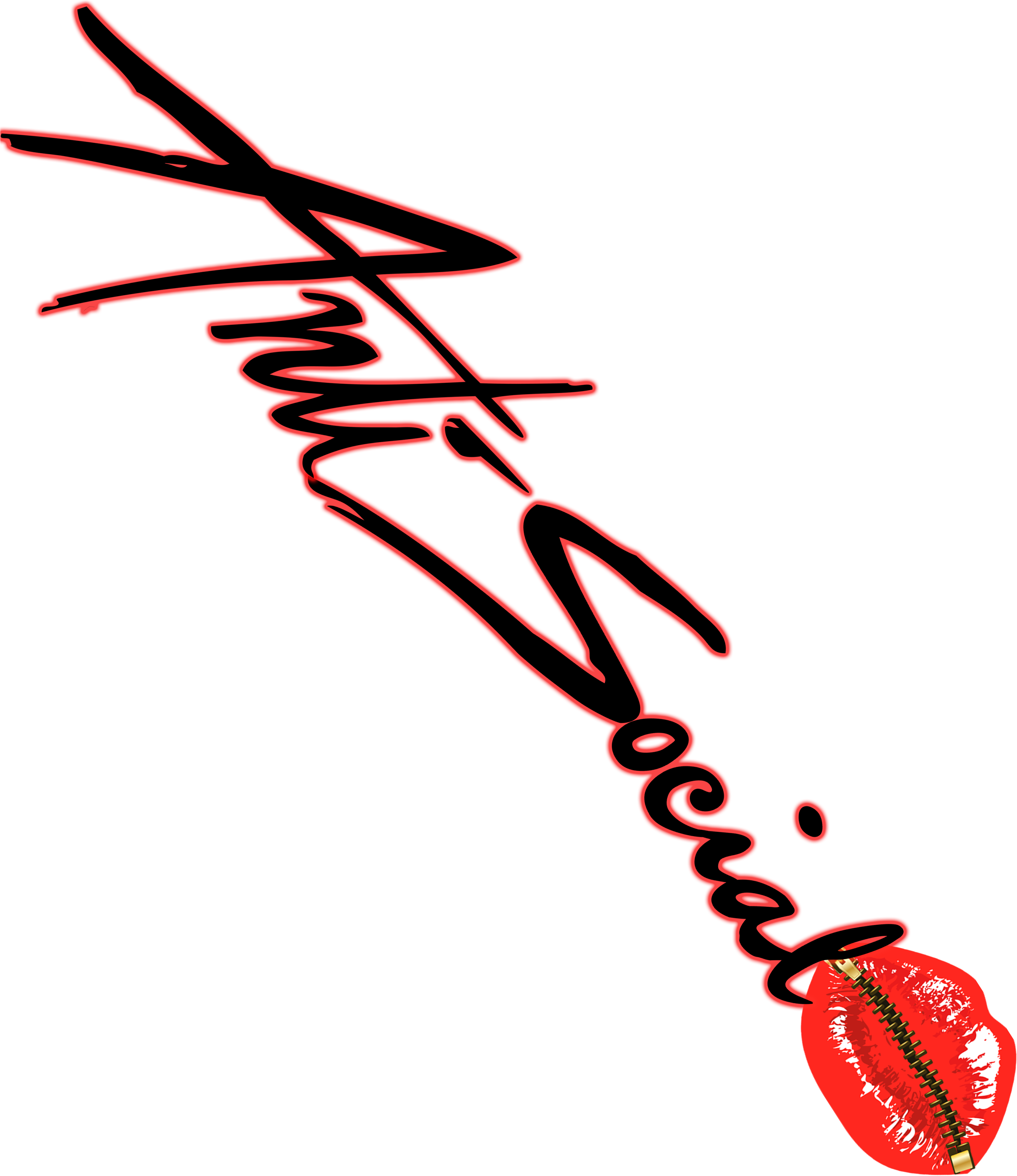 Anti Social - Clipart (4200x4800), Png Download