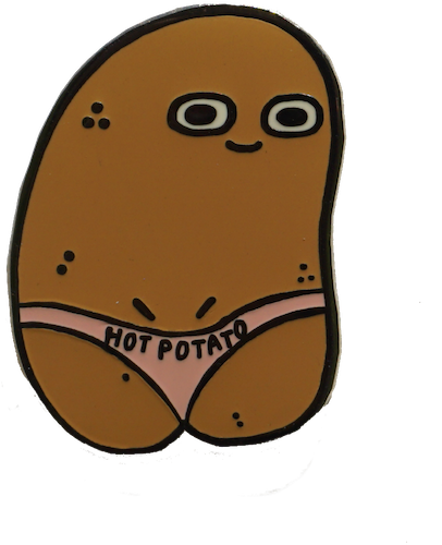 Image Of Hot Potato Pin - Cartoon Clipart (700x710), Png Download