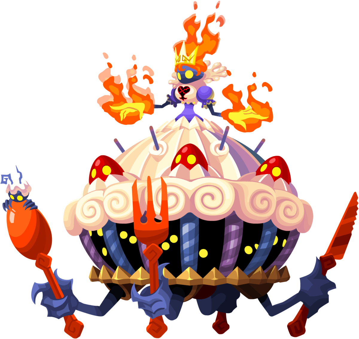 Kingdom Hearts Wiki Β - Kingdom Hearts Cake Heartless Clipart (1200x1133), Png Download