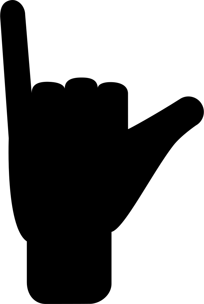 Thumb And Little Fingers Gesture Comments Clipart (659x980), Png Download
