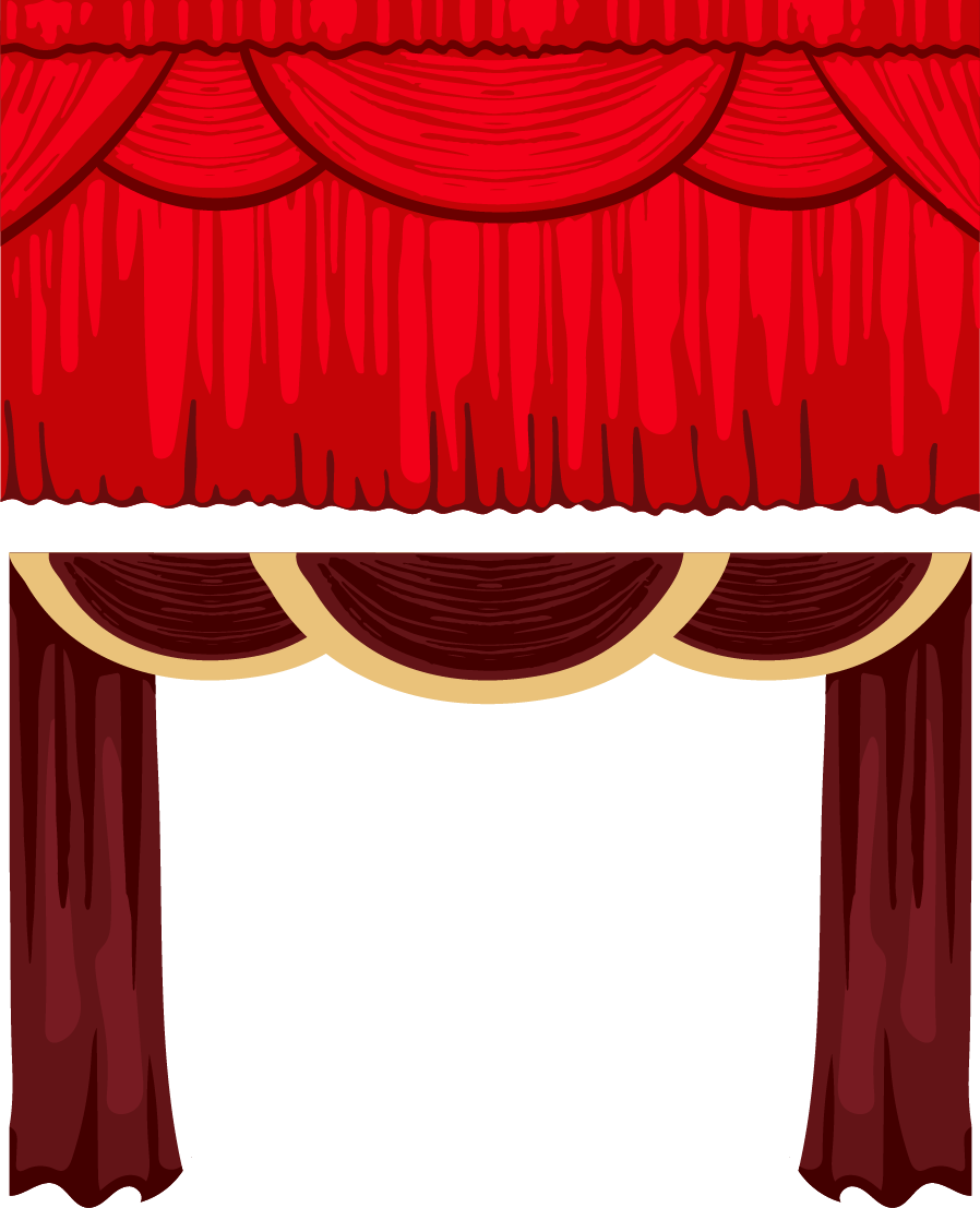 Theater Drapes And Stage Theatre Wine Transprent - Curtain Stage Maroon Clipart (898x1107), Png Download