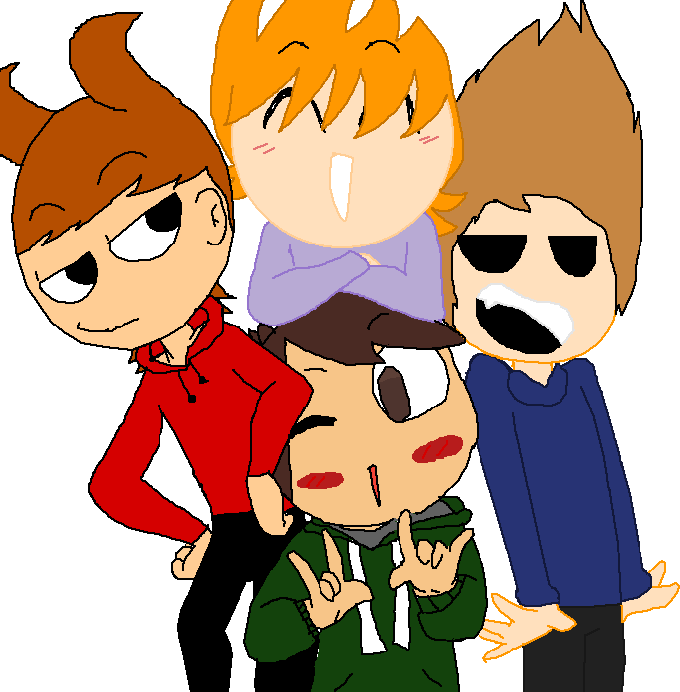 The Gangs All Here - Cartoon Clipart (1400x1400), Png Download