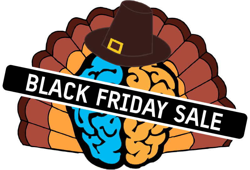 Black Friday Turkey Brain 2 - Thanksgiving Png Clipart - Full Size
