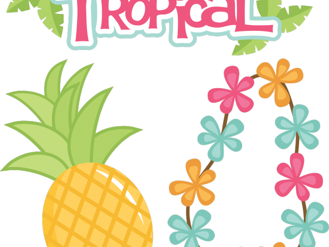 Tropical Clipart Tropical Theme - Topo De Bolo Tropical Para Imprimir - Png Download (640x480), Png Download