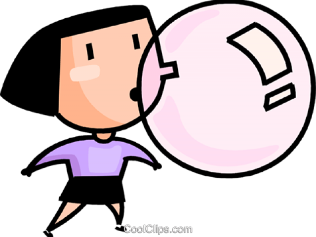 Chewing Gum Clipart Boy - Eating Chewing Gum Clipart - Png Download (640x480), Png Download