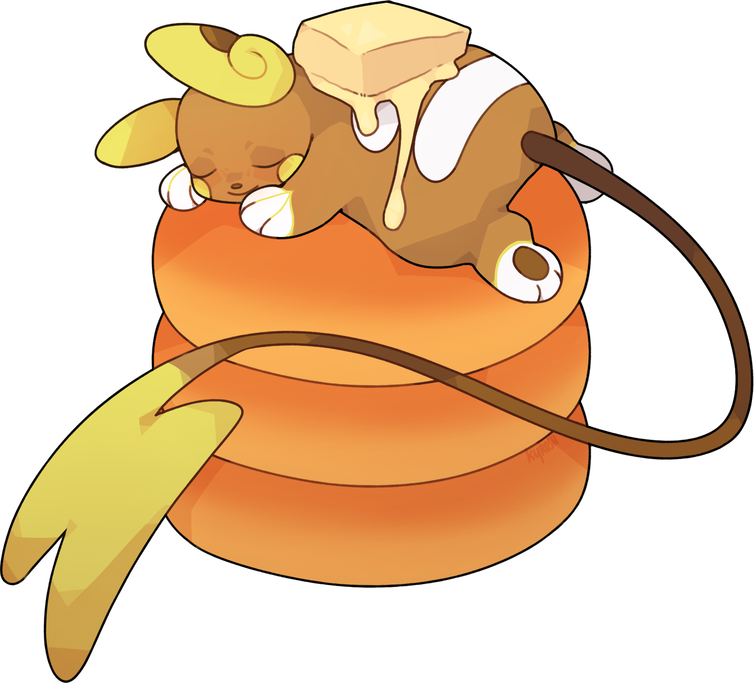 [fan] Pancake Prince - Cartoon Clipart (1547x1401), Png Download