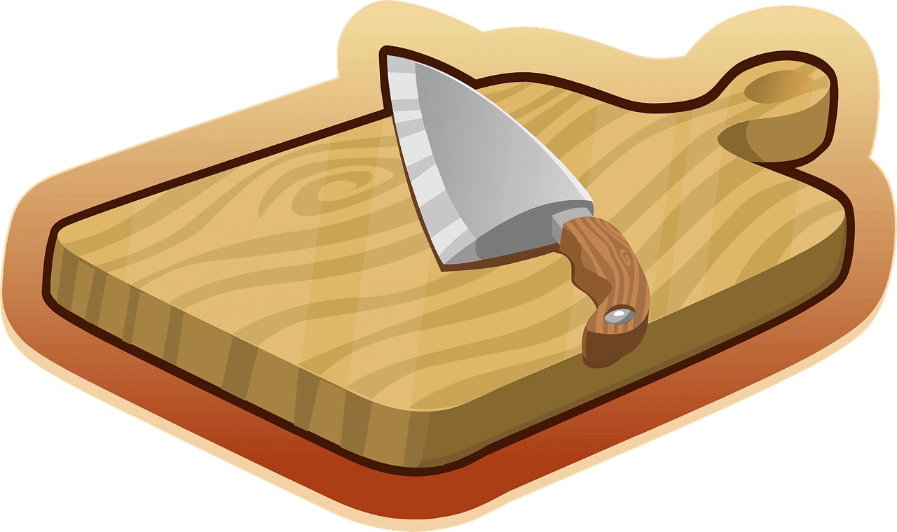 How Often Should Sharpen Knife - Cutting Board Clip Art - Png Download (1280x760), Png Download