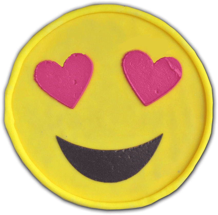 Free Png Download Emoji Pillow Pink Heart Eyes Png - Smiley Clipart (850x838), Png Download