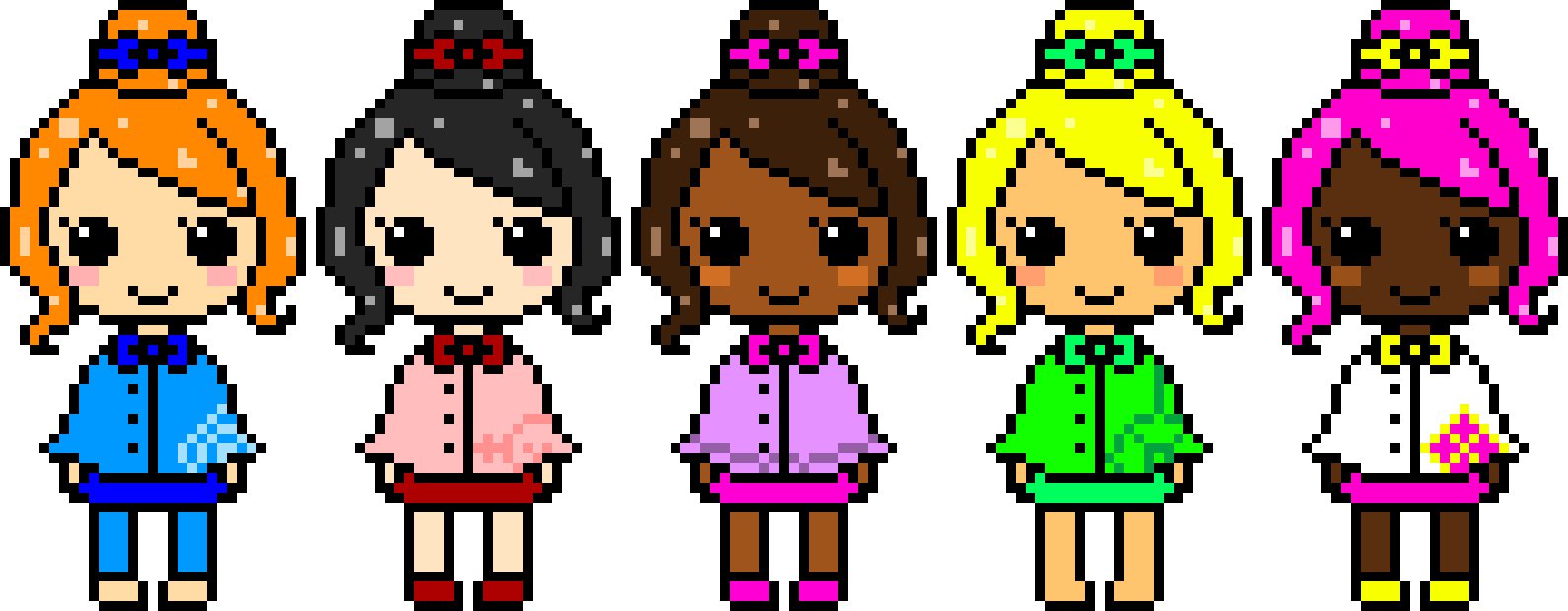 Blouse Pixel Cheebie - Cartoon Clipart (1590x620), Png Download