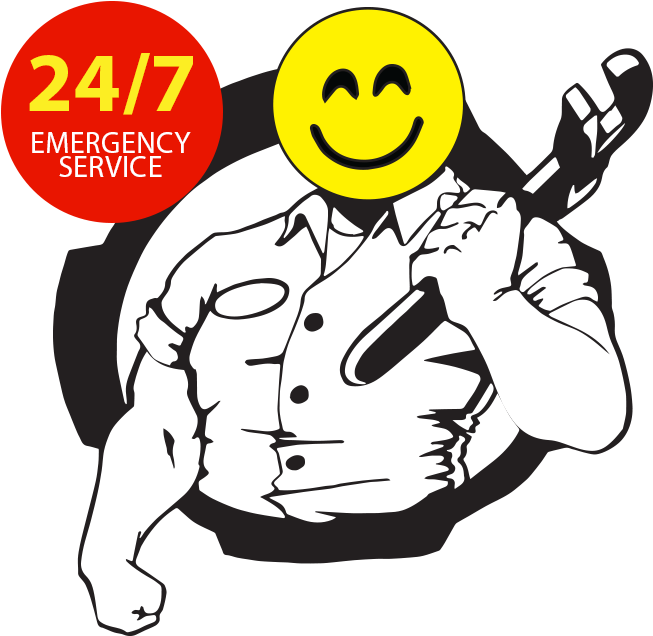 24/7 Plumbing Services - 24 7 Emergency Plumber Clipart (692x676), Png Download