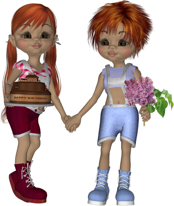 Cookies Psp, Tube, Clip Art, Couples, Anniversary, - Doll - Png Download (600x708), Png Download