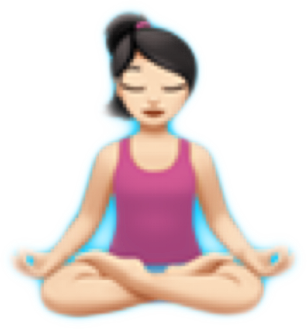 Yoga Medition Meditieren Emoji Hobby Loisir Girl Freeto - Sitting Clipart (1024x1096), Png Download