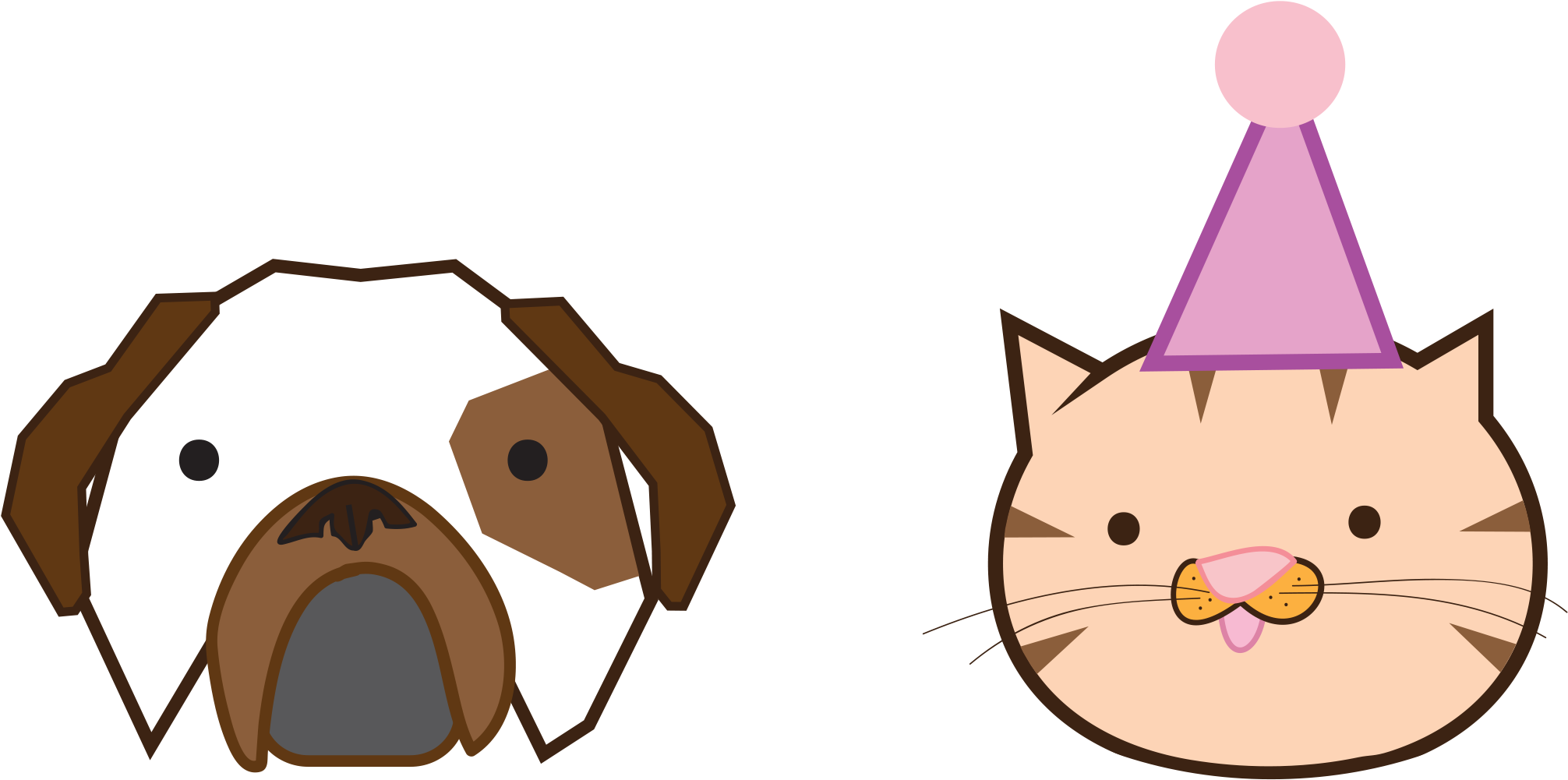 Toby & Cat Clipart (2036x1040), Png Download
