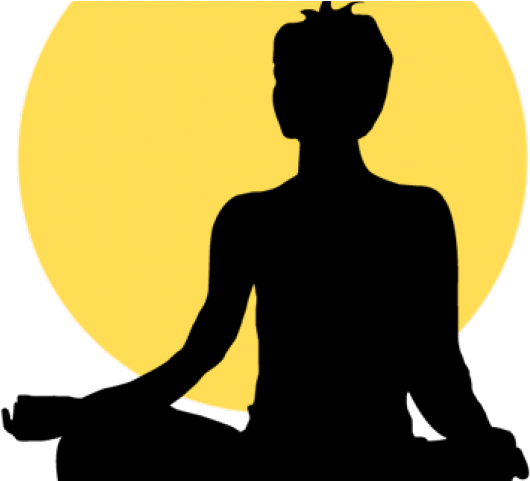 Meditation Clipart Yogo - Silhouette - Png Download (640x480), Png Download