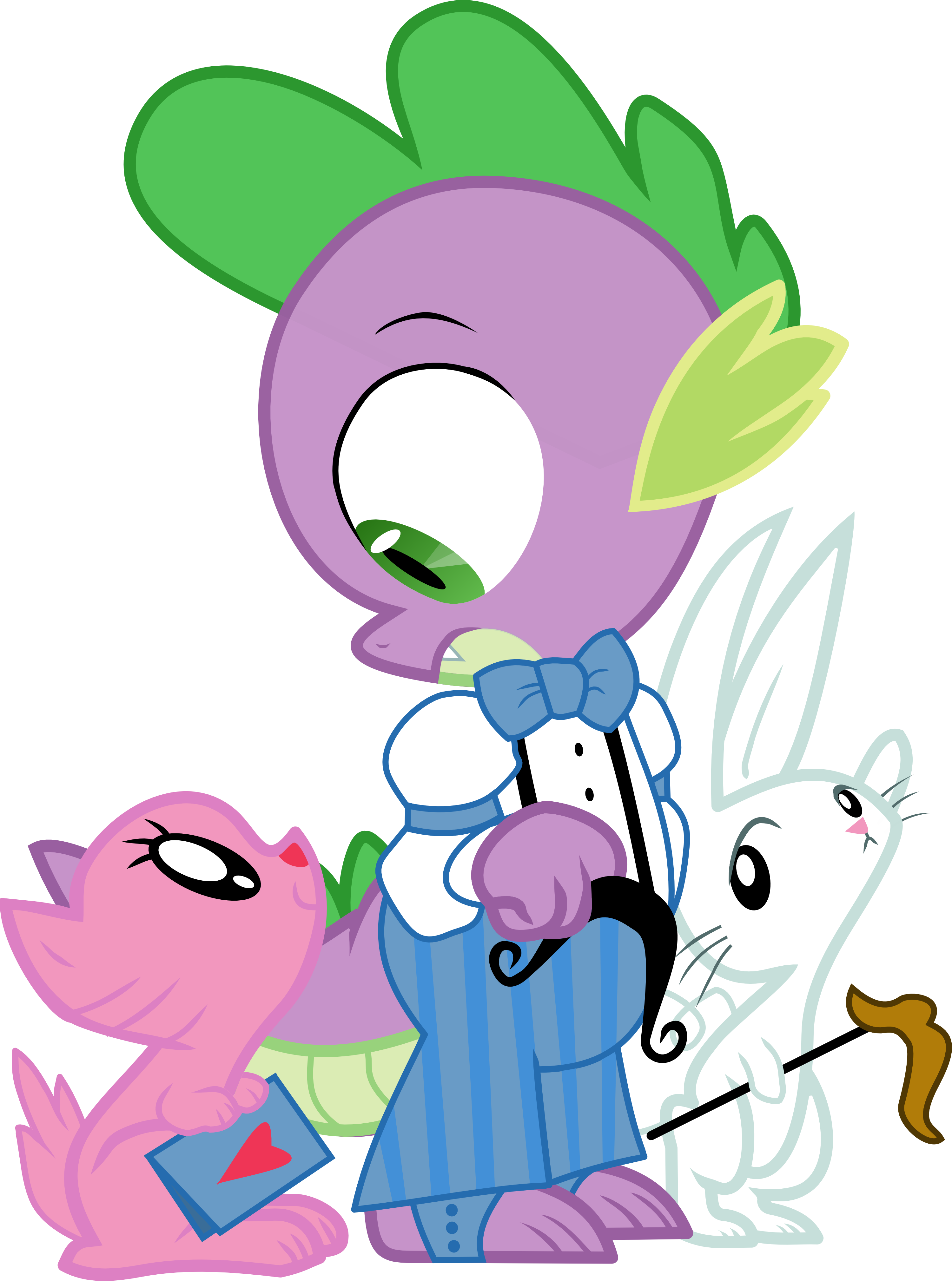 Spike Rarity Pony Pink Mammal Nose Vertebrate Clip - Angel From My Little Pony - Png Download (3000x4038), Png Download