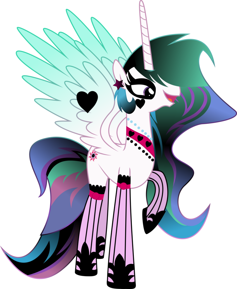 *dramatically Closes Eyes And Appears Aloof, Distant, - My Little Pony Princess Celestia Gothic Clipart (810x987), Png Download