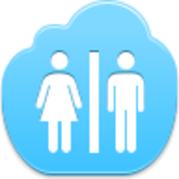 Girls And Boys Bathroom Sign Clipart (600x600), Png Download