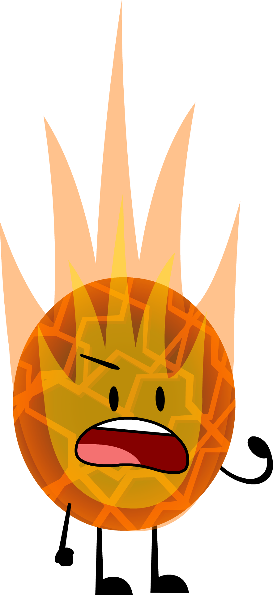 Fireball - Illustration Clipart (883x1918), Png Download