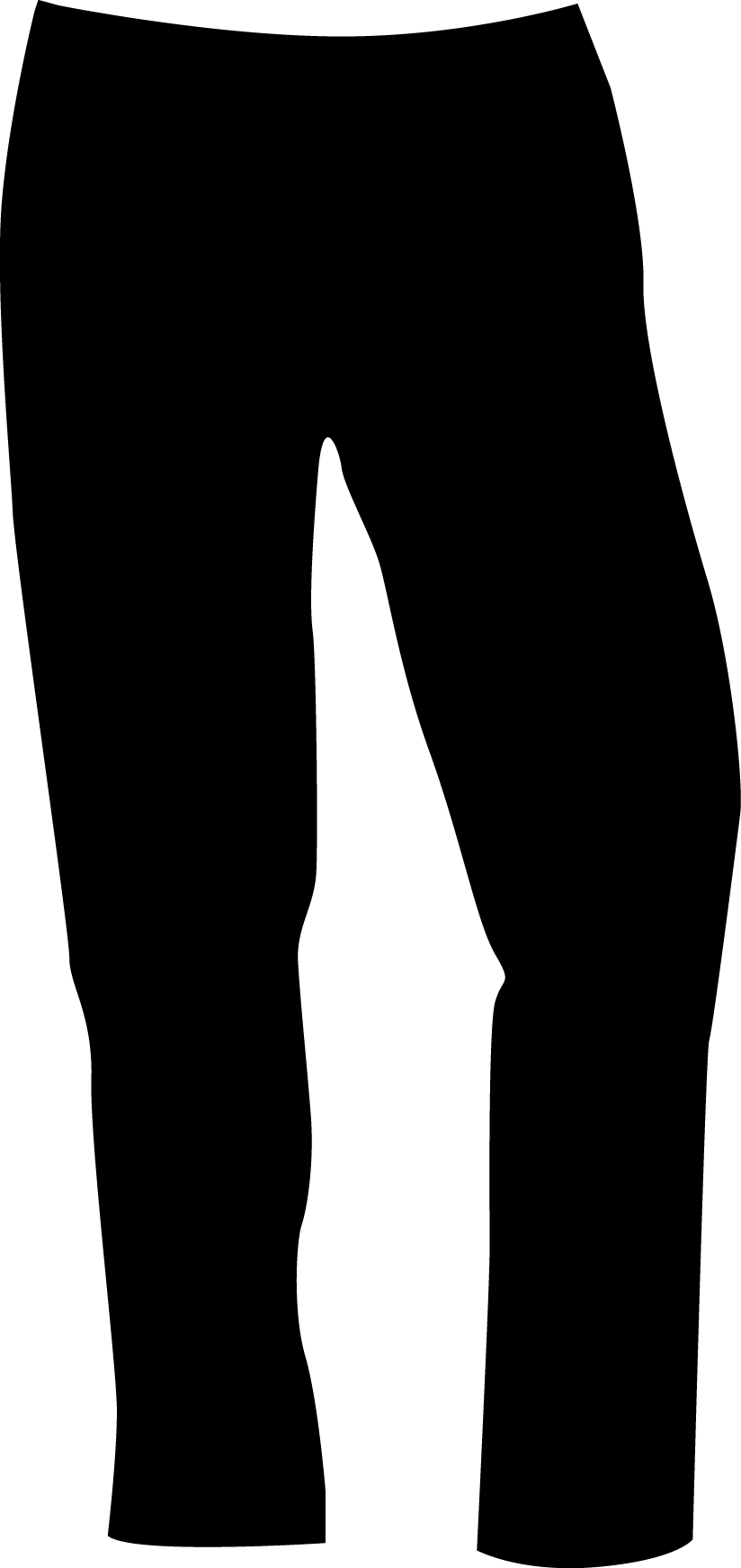 Clothing Types Silhouette Vector Eps Free Download - Silhouette Clipart (824x1743), Png Download