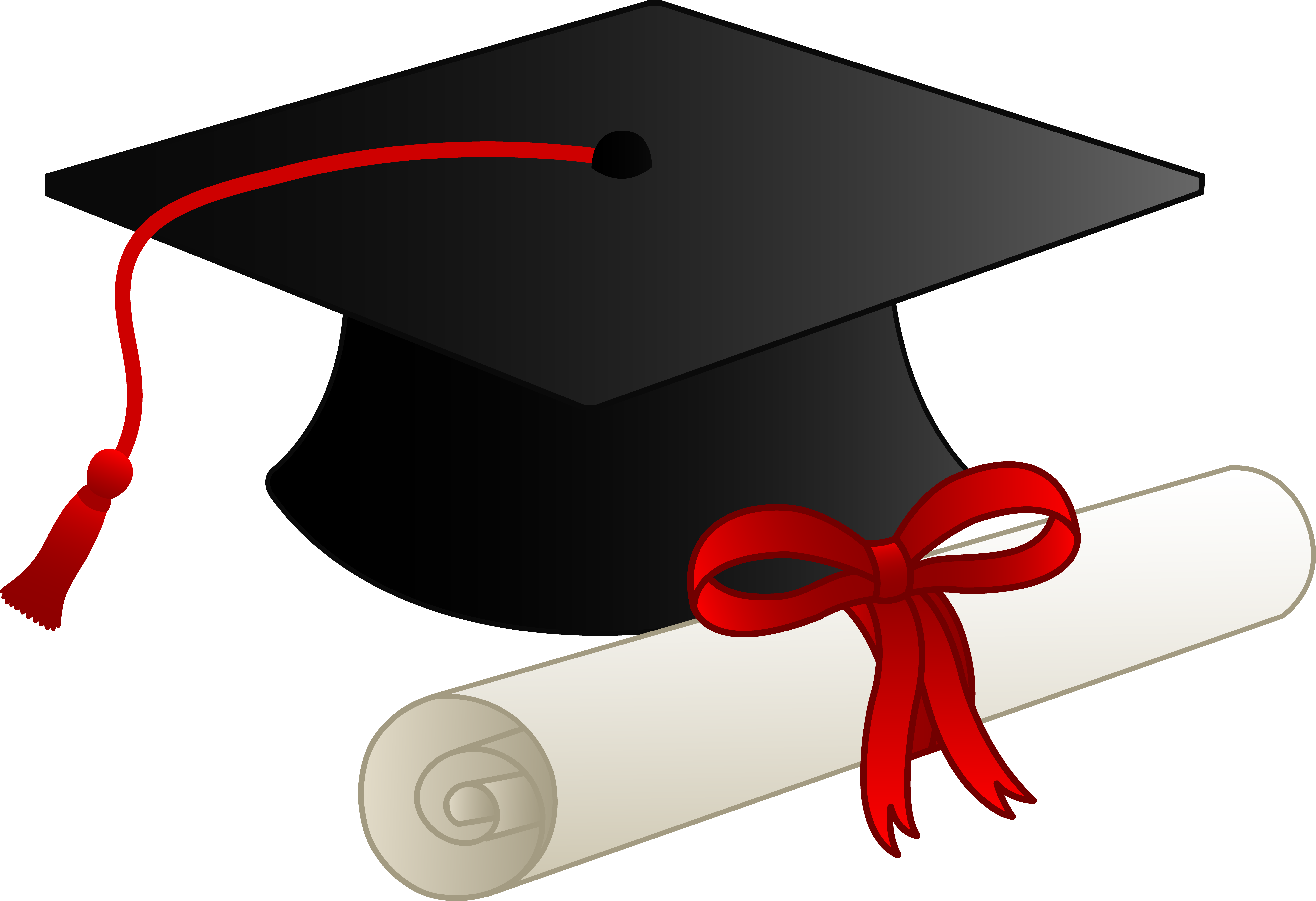 Download Gown Clipart High School Cap - Graduation Hat And Scroll - Png ...