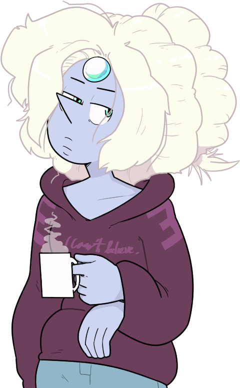 Opal With A Messy - Steven Universe Opal In Hoodie Clipart (708x819), Png Download