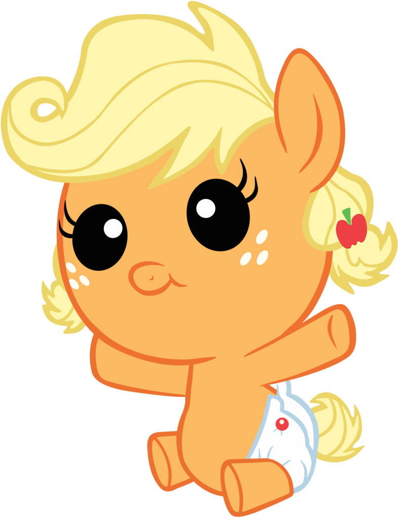 You Can Click Above To Reveal The Image Just This Once, - Baby Applejack Clipart (799x1024), Png Download