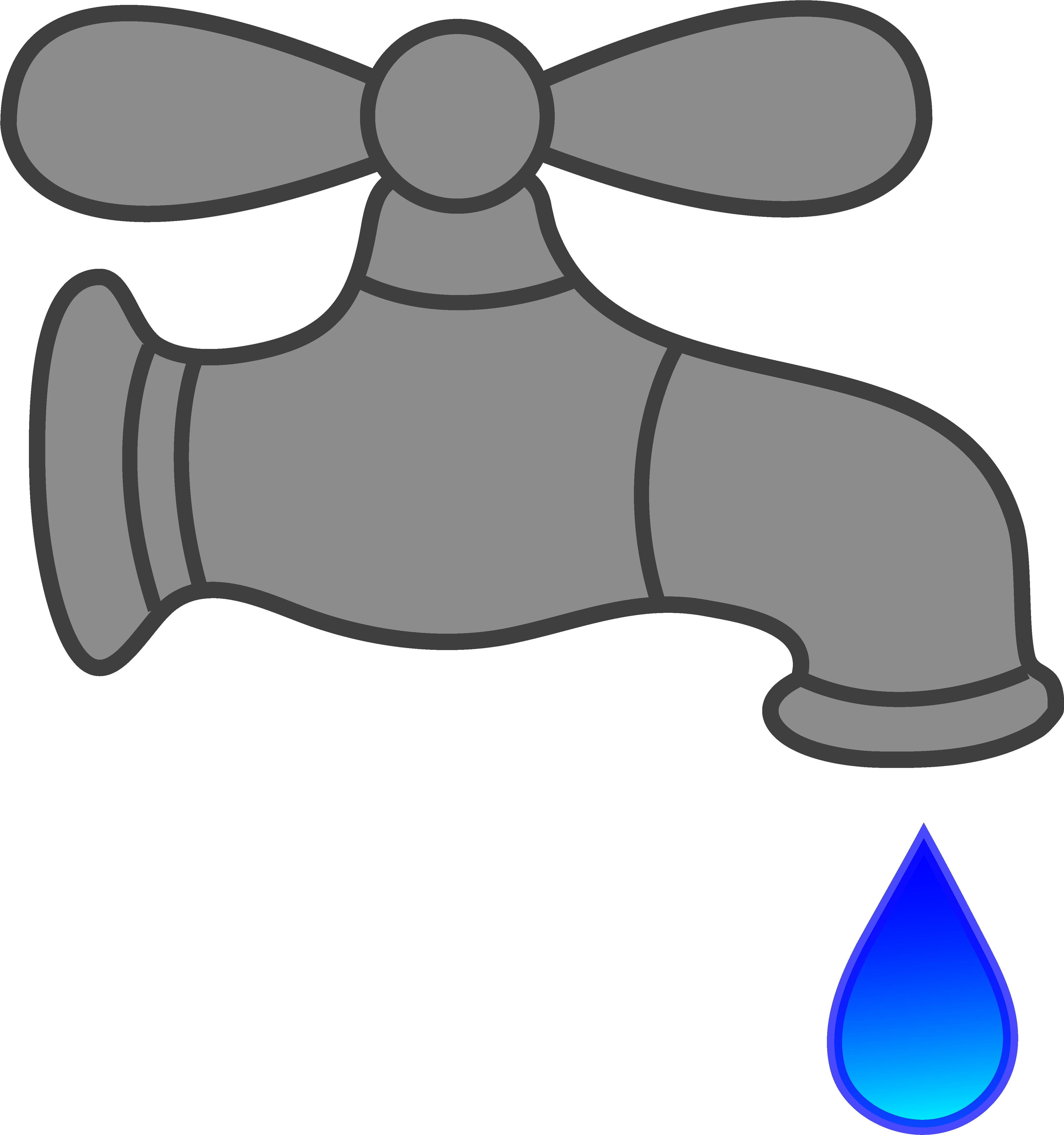 Clipart Of Valve, Water And Boob - Png Download (4688x4990), Png Download