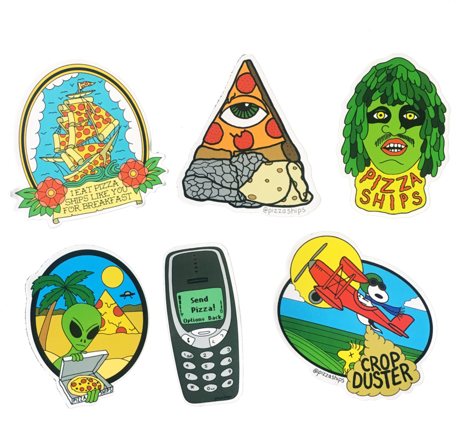 Pizza Ships Sticker Pack - Pizza Ship Clipart (1024x1024), Png Download
