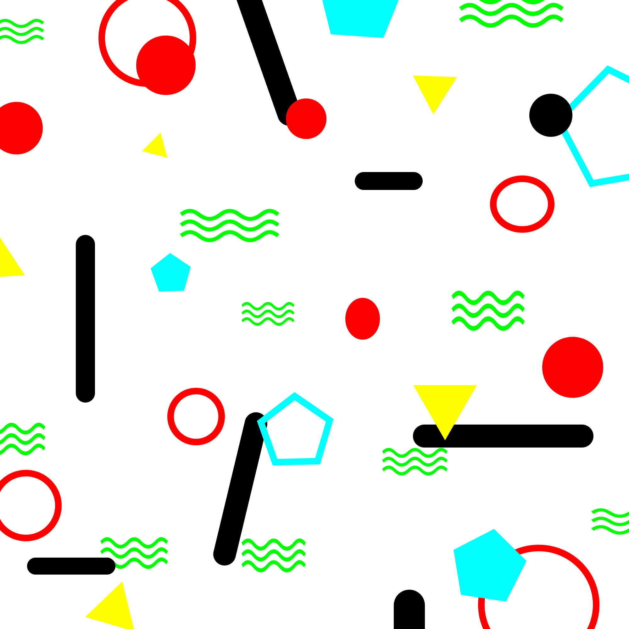 Memphis Effect Design Color Decorative Png And Psd Clipart (2000x2000), Png Download