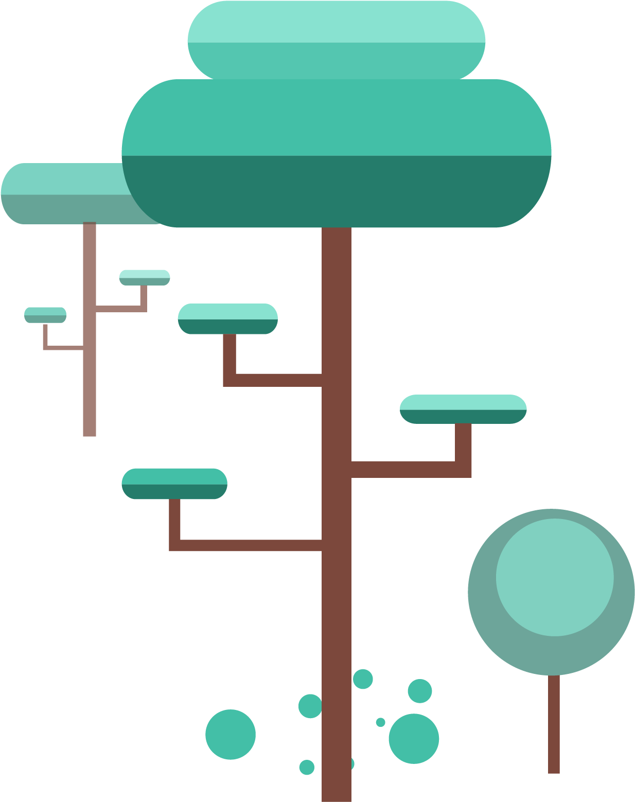 Winter Elements Trees Cold Grey Minimalist Png And - Furniture Clipart (2000x2000), Png Download