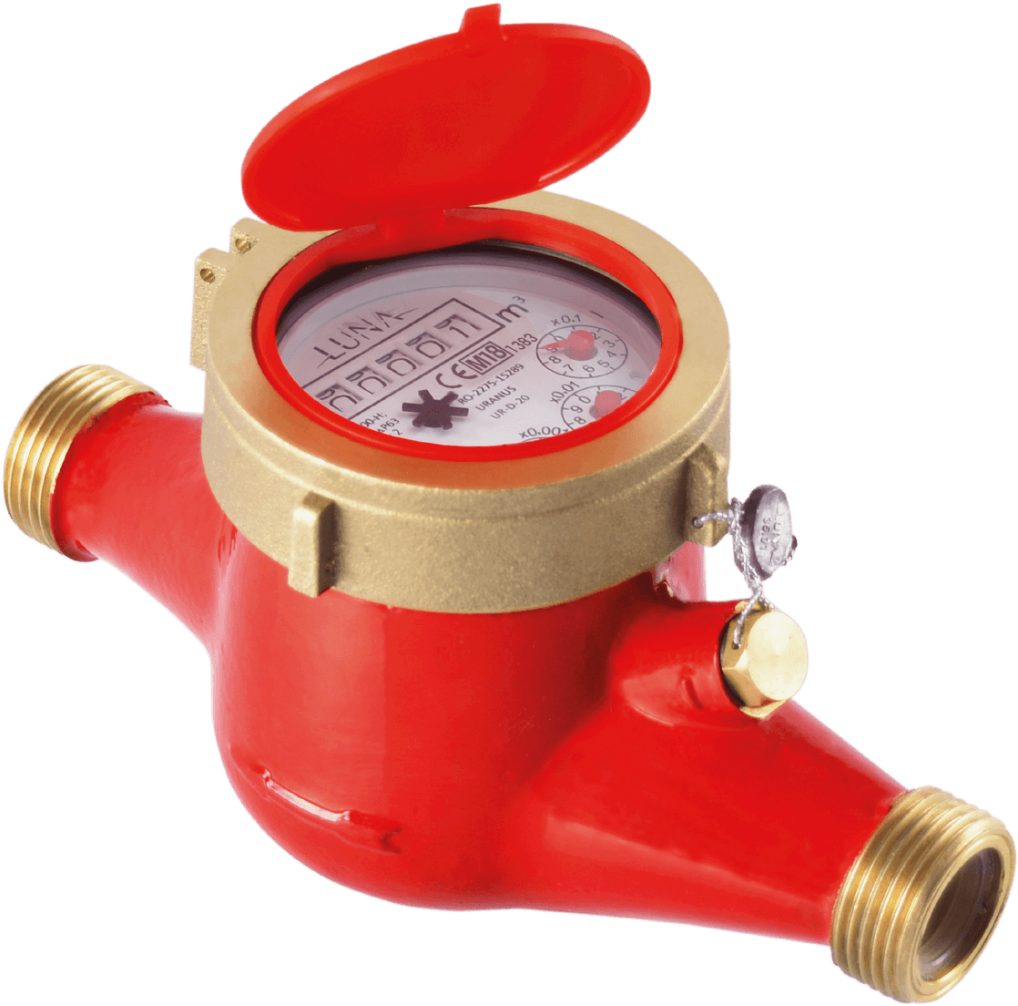 Uranus Çok Hüzmeli̇ Kuru Ti̇p Sicak Su Sayaci - Brass Clipart (1805x1232), Png Download