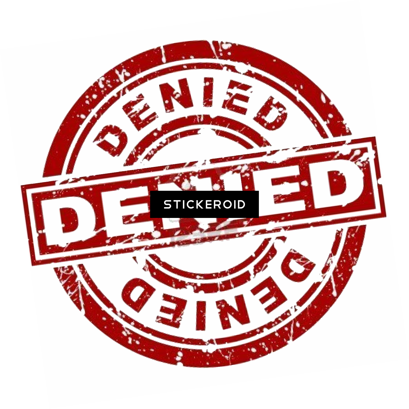 Denied Stamp - Visa Decline Stamp Png Clipart (1354x1355), Png Download
