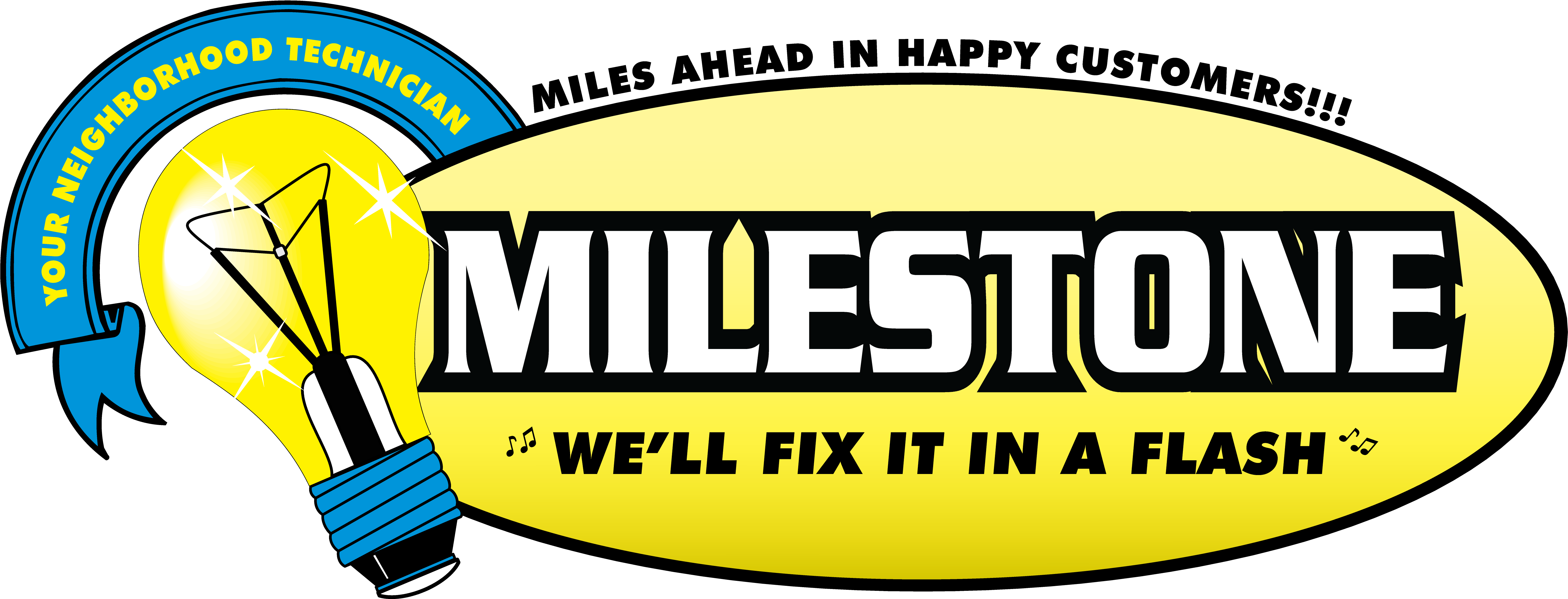 Milestone Electric Clipart (5951x2435), Png Download