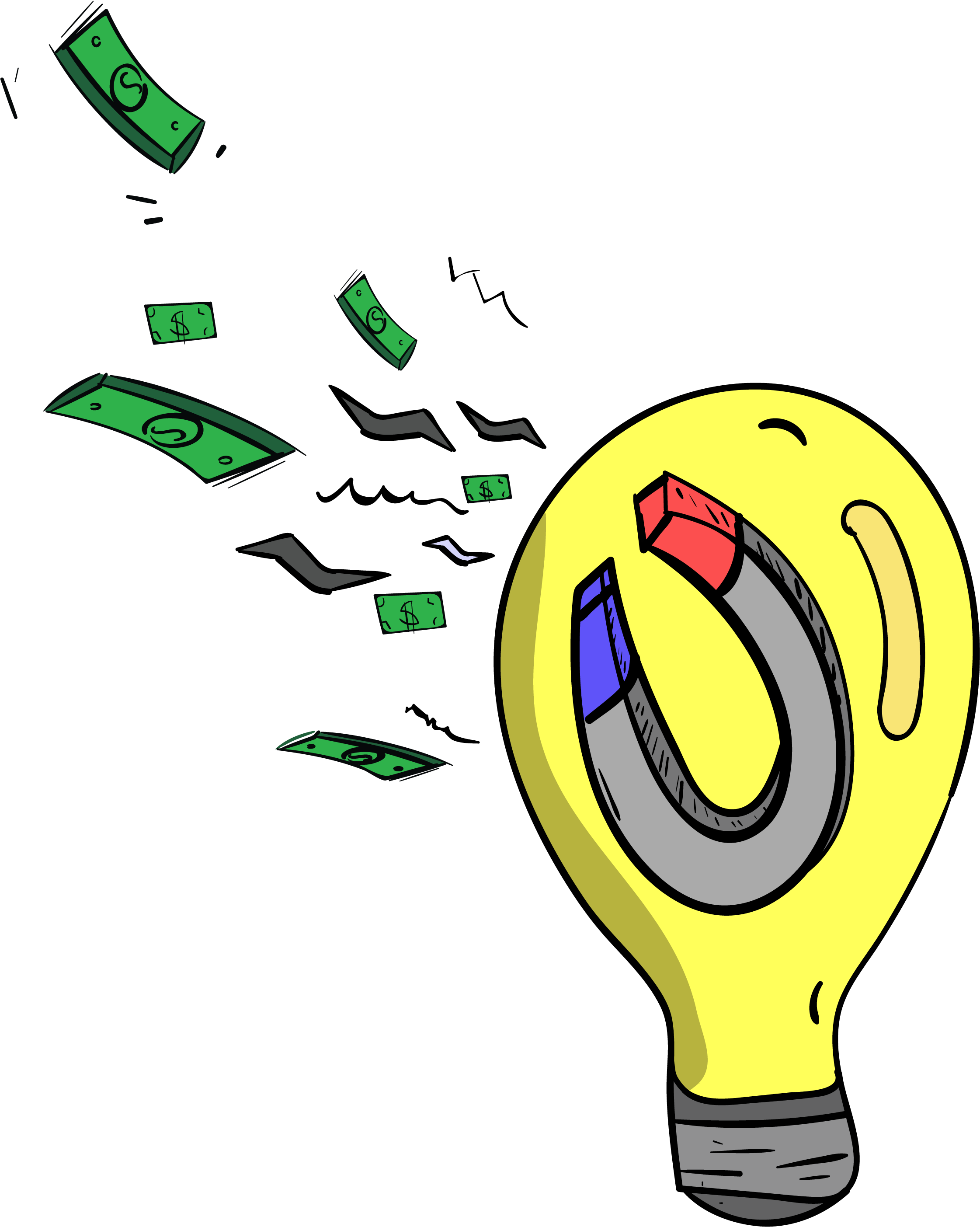 Money Attraction Graphic Clipart (2287x2906), Png Download