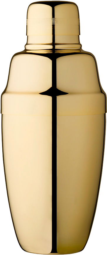 Ag Gold Plated Cocktail Shaker 50cl - Gold Cocktail Shaker Png Clipart (530x1024), Png Download