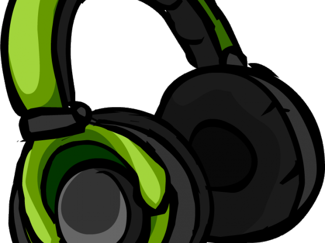 Headphone Clipart Green - Club Penguin Puffle Headphones - Png Download (640x480), Png Download
