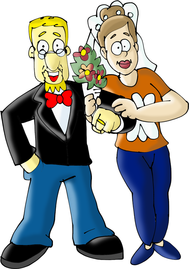 The Marrying Kind - Cartoon Clipart (640x911), Png Download