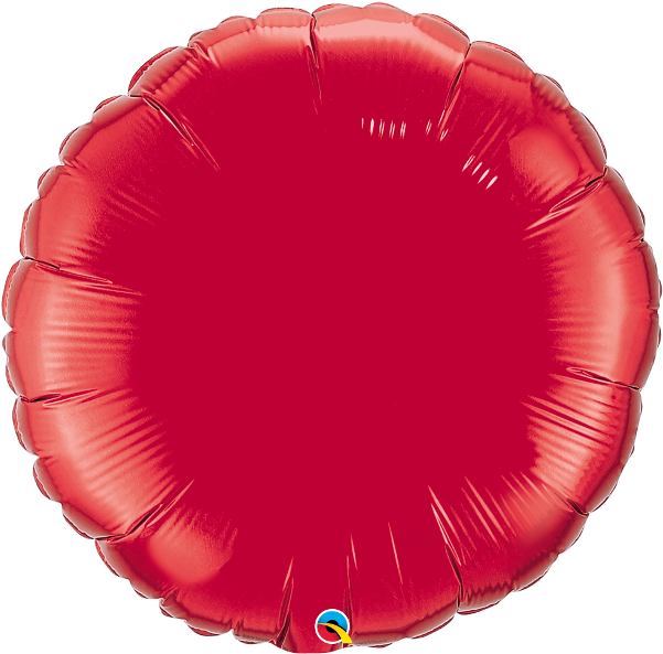 Ruby Red Round 18" Foil Balloon - Mylar Round Balloon Clipart (600x600), Png Download