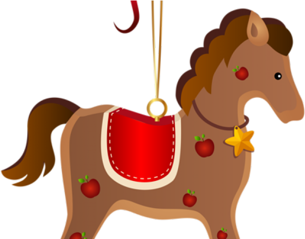 Christmas Tree Clipart Horse - Christmas Horse Png Transparent Png (640x480), Png Download