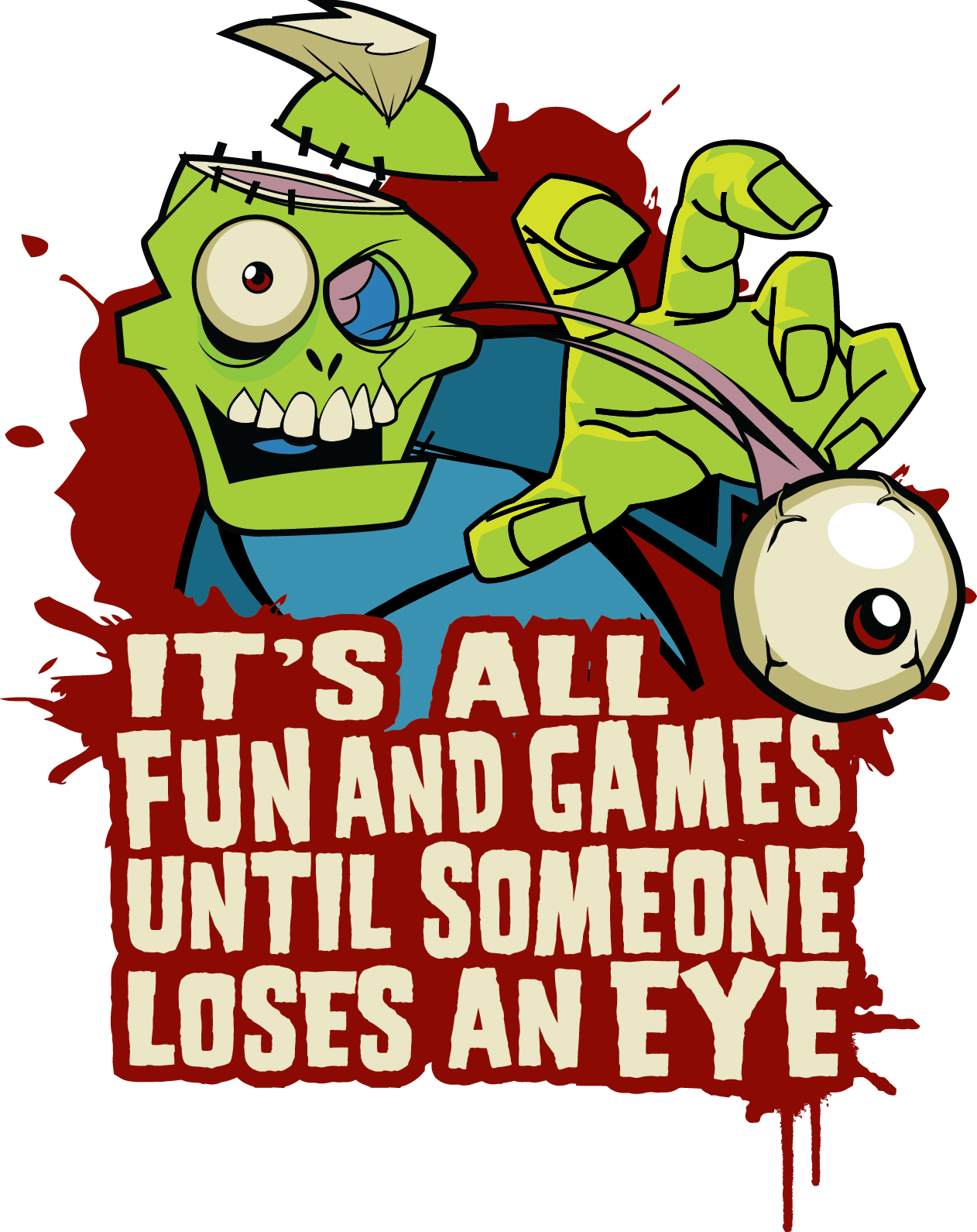 Fun And Games Zombie Style Rot Of The Zombz™ - Cartoon Clipart (1262x1591), Png Download