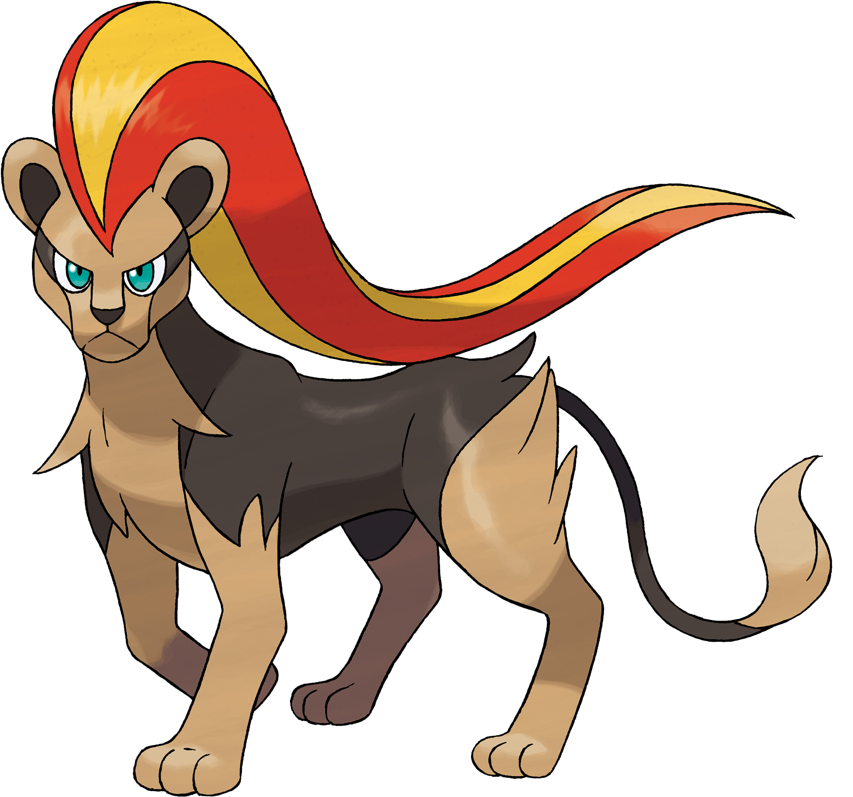 Female Pyroar - Pokemon Pyroar Clipart (1776x1701), Png Download